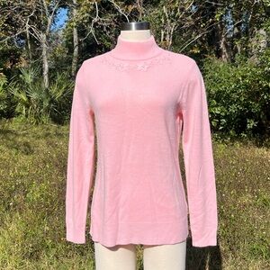 2/$40 Embroidered Pink Sweater